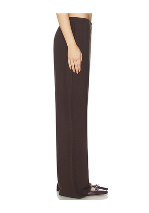 LESET Lauren Pocket Pant in Chocolate. Size L. Also in M, XS.