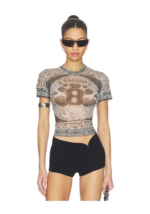 Ottolinger Mesh T-shirt in Black, Grey. Size L. Also in M, S, XL.