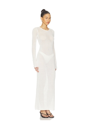 Lovers and Friends Evette Knit Maxi Dress in White. Size L. Also in XS, S, M.