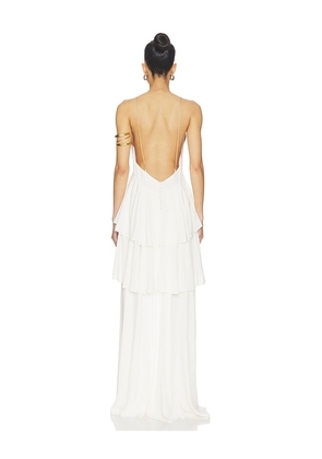 Lovers and Friends Aiyanna Silk Maxi Dress in Ivory. Size L. Also in XS, S, M, XL.