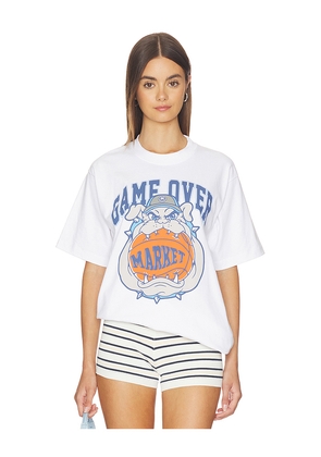 Market Game Over T-Shirt in White. Size L. Also in M, S, XL/1X.