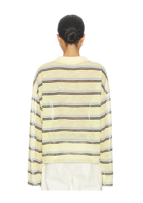 LIONESS Rebels Jersey Top in Yellow,Blue. Size S. Also in XXS, XS, M, L, XL, XXL.