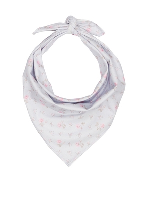 LoveShackFancy Clem Head Scarf in Baby Blue.