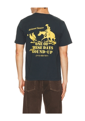 ONE OF THESE DAYS Round Up Tshirt in Black. Size L. Also in M, S, XL/1X, XXL/2X.