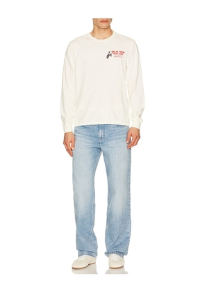 ONE OF THESE DAYS Break On Through Long Sleeve Tshirt in White. Size L. Also in S, M, XL/1X, XXL/2X.