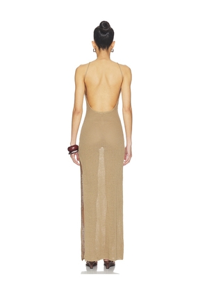 Lovers and Friends Cecille Knit Maxi Dress in Neutral. Size L. Also in XS, S, M.