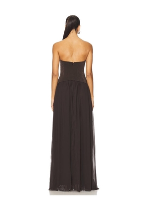 Lovers and Friends Delia Gown in Chocolate. Size M. Also in S, XXS.