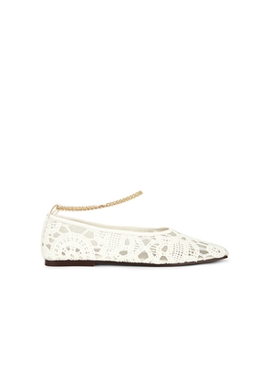 Maria Luca Augusta Ballet Flat in White. Size 37. Also in 37.5, 38, 38.5, 39, 40.