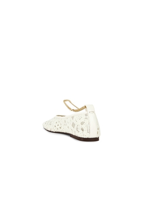 Maria Luca Augusta Ballet Flat in White. Size 37. Also in 36, 36.5, 37.5, 38, 38.5, 39, 39.5, 40.