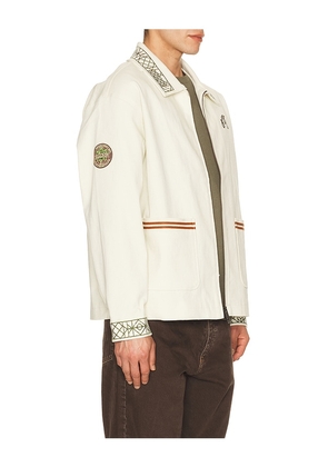 Malbon Harvest Jacket in Cream. Size L. Also in S, M, XL/1X.