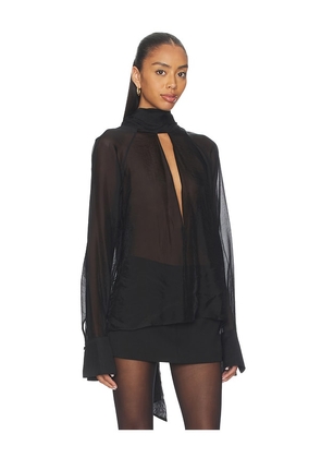 L'Academie Aiden Top in Black. Size M. Also in XXS, XS, S.