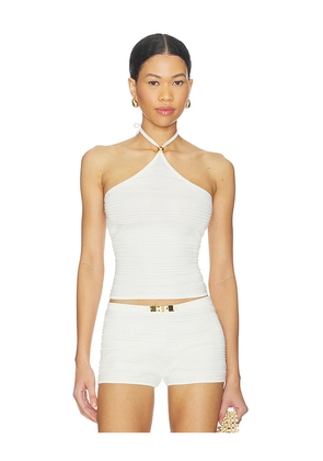 Kapri Dekota Halter Top in White. Size L. Also in M, S, XL.