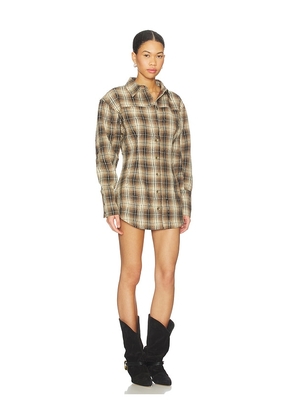 One Teaspoon Drifters Fitted Shacket in Brown. Size M. Also in XXS, XS, S.