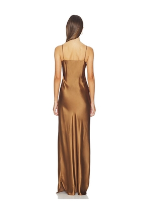 NILI LOTAN Cami Gown in Brown. Size L. Also in M.