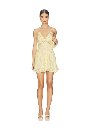 LoveShackFancy Alonna Dress in Lemon. Size L. Also in M, S, XL, XS, XXL, XXS.