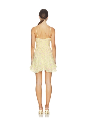 LoveShackFancy Alonna Dress in Lemon. Size L. Also in XL, XXL.