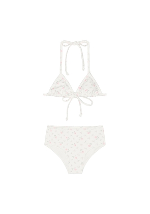 LoveShackFancy Kids Finnie Bikini in Ivory. Size 2. Also in 3, 4, 5, 6.