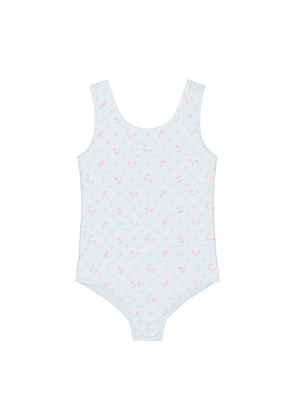 LoveShackFancy Kids Aldora Swimsuit in Baby Blue. Size 2. Also in 3, 4, 5, 6.