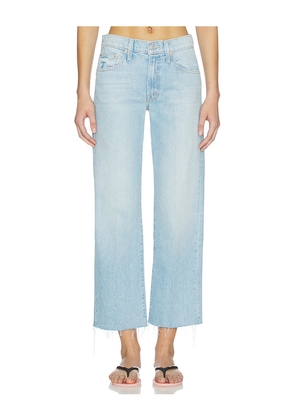 MOTHER The Mid Rise Rambler Zip Ankle Fray Jeans in Blue. Size 23. Also in 24, 25, 26, 27, 28, 29, 30, 33, 34.