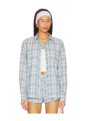 MORE TO COME Thatcher Button Down Top in Blue. Size L. Also in M, S, XL, XS, XXS.
