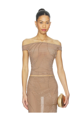 NBD Tanuja Top in Taupe. Size L. Also in M, S, XL, XS, XXS.