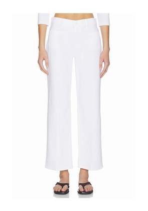 MOTHER The Patch Pocket Mid Rise Maven Ankle Jeans in Ivory. Size 23. Also in 24, 25, 26, 27, 28, 29, 30, 31, 32, 33, 34.