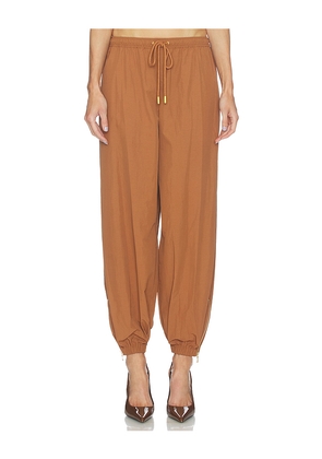 L'AGENCE Mariko Jogger With Zipper in Cognac. Size L. Also in M, S, XS, XXS.
