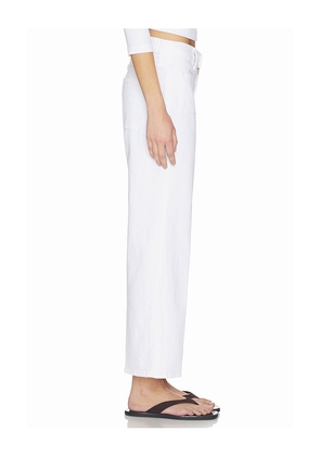 MOTHER The Patch Pocket Mid Rise Maven Ankle Jeans in Ivory. Size 23. Also in 26, 27, 28, 29, 30, 33, 34.