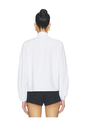 L'AGENCE Deon Tie Neck Blouse in White. Size L. Also in XXS, XS, S, M.