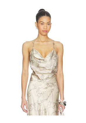 L'AGENCE Calista Cowl Cami in Beige. Size L. Also in M, S, XL, XS, XXS.