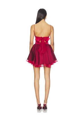 Nana Jacqueline Veronica Backless Mini Dress in Red. Size L. Also in S, XS, M.