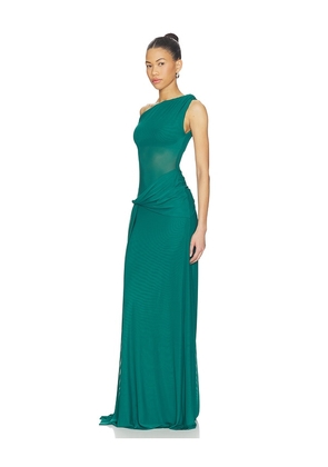 MISHA The Sisal Mesh Dress in Teal. Size L. Also in S, M.
