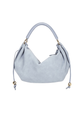 Madewell Gathered Shoulder Bag in Baby Blue.