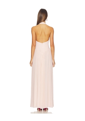 MISHA The Ophelia Jersey Maxi Dress in Rose. Size L. Also in XS, S, M.