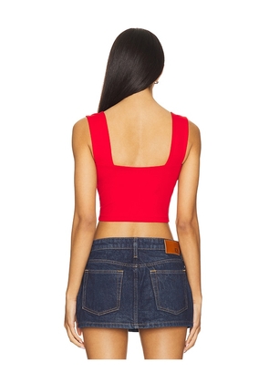 Susana Monaco x REVOLVE Wide Strap Crop Top in Red. Size M. Also in XS, S, XL.