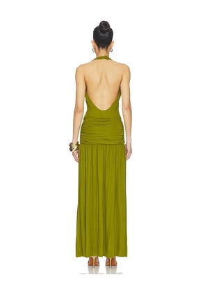 Lovers and Friends Gwen Maxi Dress in Olive. Size XS. Also in XXS, S, M, L, XL.