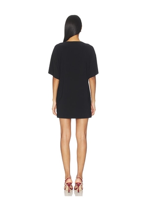 Norma Kamali x Lifestyle Short Sleeve Boxy Mini Dress in Black. Size L. Also in XXS, S.