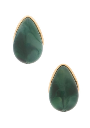 Lovers and Friends Devon Earrings in Green,Metallic Gold.