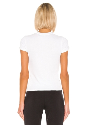 Theory Tiny Tee in White. Size L. Also in XS, S, M, XL.