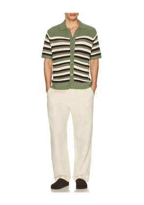 NN07 Lars Polo Cardigan in Green. Size L. Also in S, XL/1X, XXL/2X.