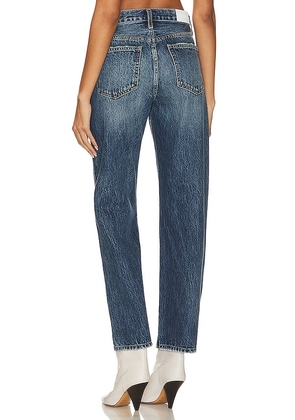 PISTOLA Lexi Mid Rise Relaxed Straight Jeans in Denim-Dark. Size 25. Also in 26, 24, 27, 28, 29, 30, 31.
