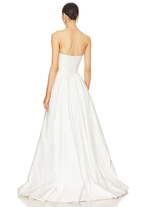 SAU LEE Barbara Gown in White. Size 10. Also in 4.