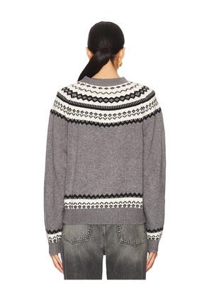 Tularosa Kiva Fairisle Sweater in Grey. Size M. Also in XS, S.