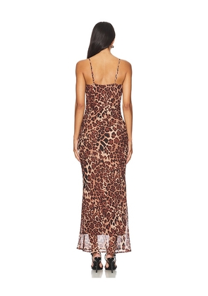SNDYS Skin Maxi Dress in Brown. Size M. Also in L, S, XL, XS.