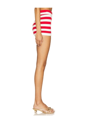 Show Me Your Mumu Devin Short in Red. Size M. Also in XS, S, L, XL.