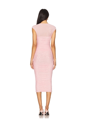 SEROYA Kylie Midi Dress in Blush. Size M. Also in XXS, S.