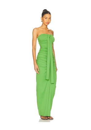 Susana Monaco Center Gathered Tie With Slit Dress in Green. Size M. Also in S.