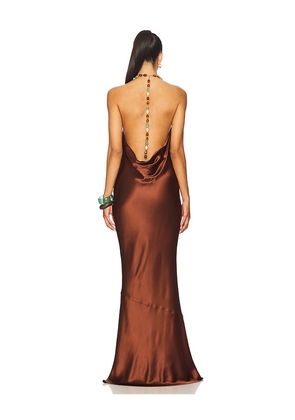 retrofete Finley Dress in Brown. Size M. Also in XS, S, L, XXL.