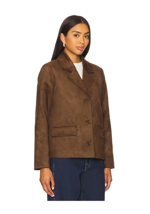 Tularosa Evi Faux Suede Jacket in Brown. Size S. Also in XXS, XS, XL.