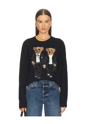 Polo Ralph Lauren Ralph & Ricky Bear Crewneck Sweater in Black. Size S. Also in L, XS.
